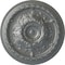 Ekena Millwork Oslo Ceiling Medallion (Fits Canopies up to 7 5/8"), Hand-Painted Platinum, 38 3/8"OD x 2 7/8"P CM38OSPLS - alternate 1